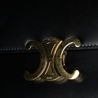 Celine Shiny Calfskin Small Triomphe Black 15 of 15