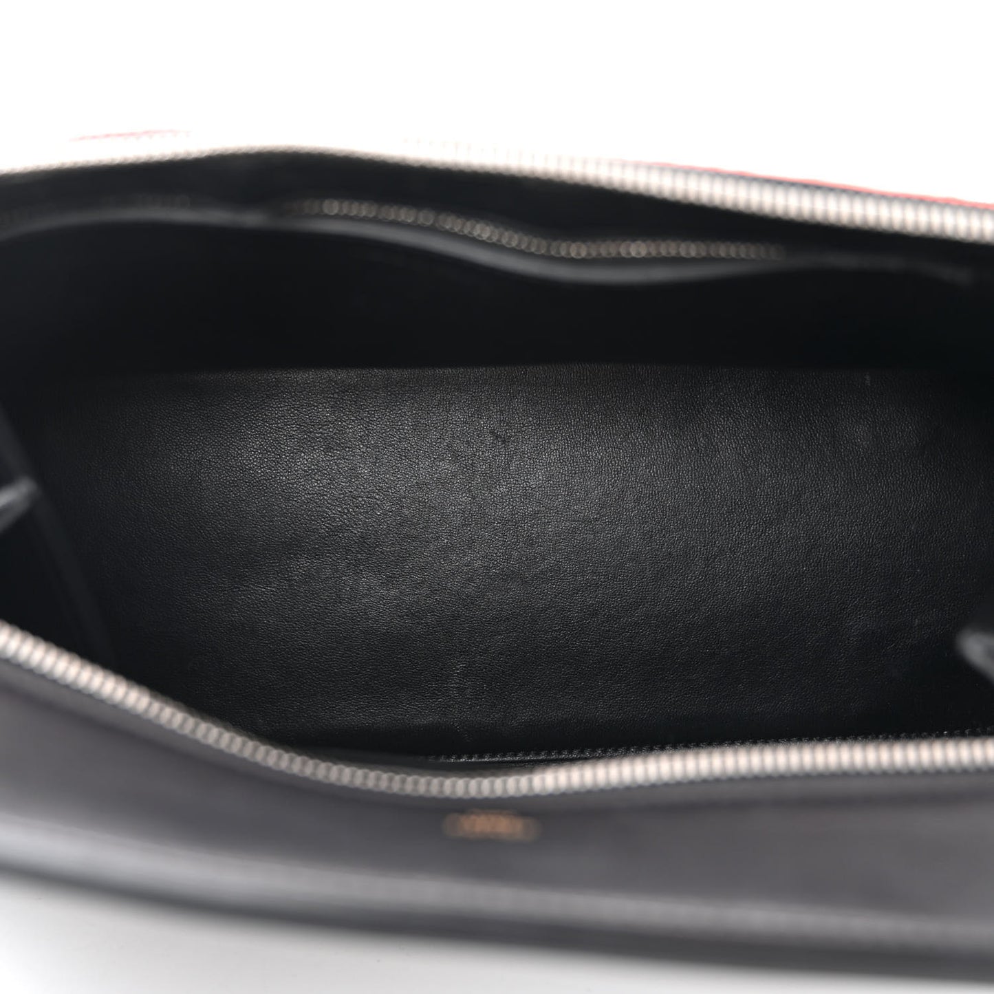 Pony Hair Medium Edge Shoulder Bag Vermillion