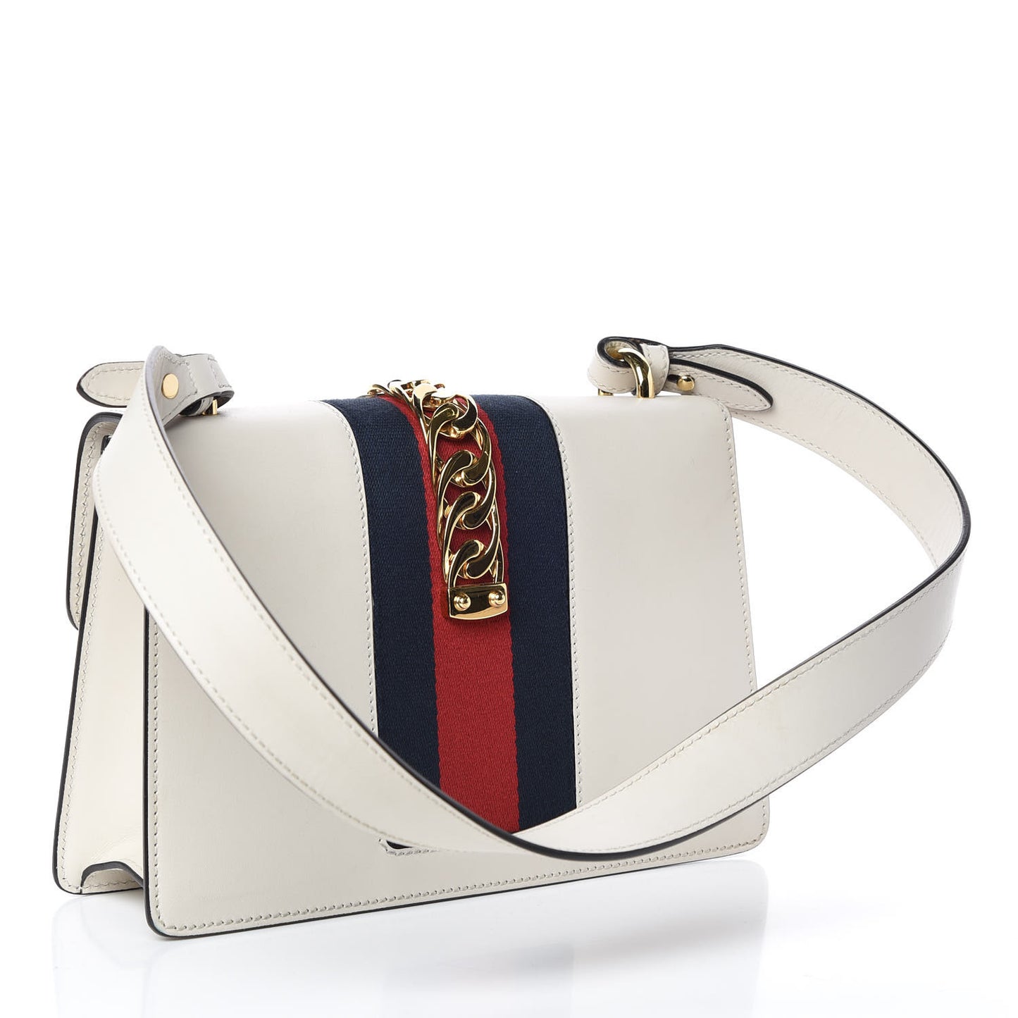 Calfskin Small Sylvie Shoulder Bag White