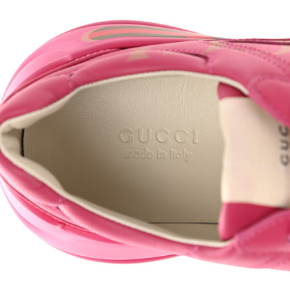 Gucci Calfskin Logo Womens Rhyton Sneakers 37.5 Box Pink 7 of 11