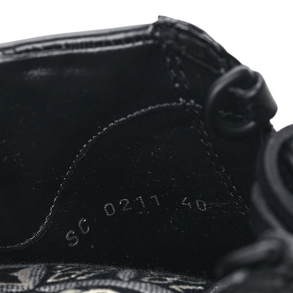 Louis Vuitton Suede Calfskin Jacquard Since 1854 Laureate Platform Desert Boots 40 Black 8 of 8