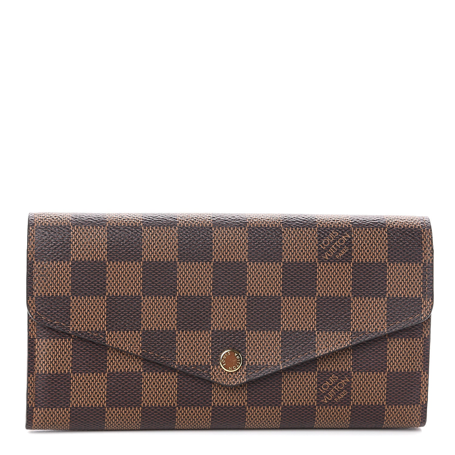 Louis Vuitton Damier Ebene Sarah Wallet NM Rose Ballerine 1 of 5