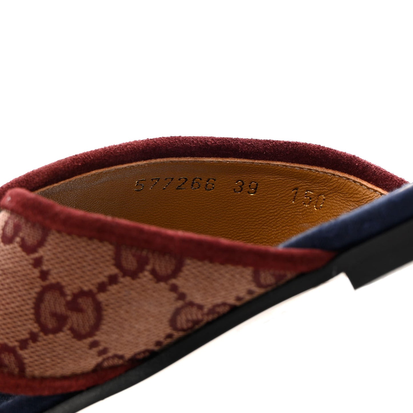 Canvas GG Monogram Womens Criss Cross Slide Sandals 39 Sahara Rubino Chardonnay