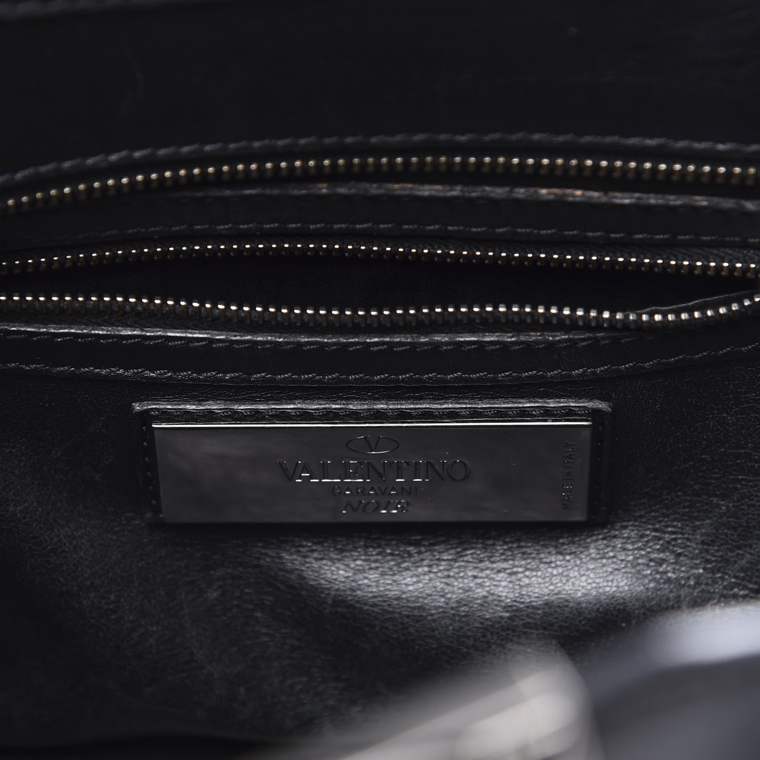 Valentino Garavani Vitello Small Rockstud Double Handle Tote Black 5 of 9