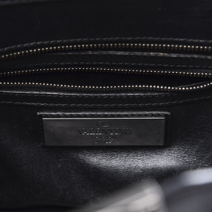 Valentino Garavani Vitello Small Rockstud Double Handle Tote Black 5 of 9