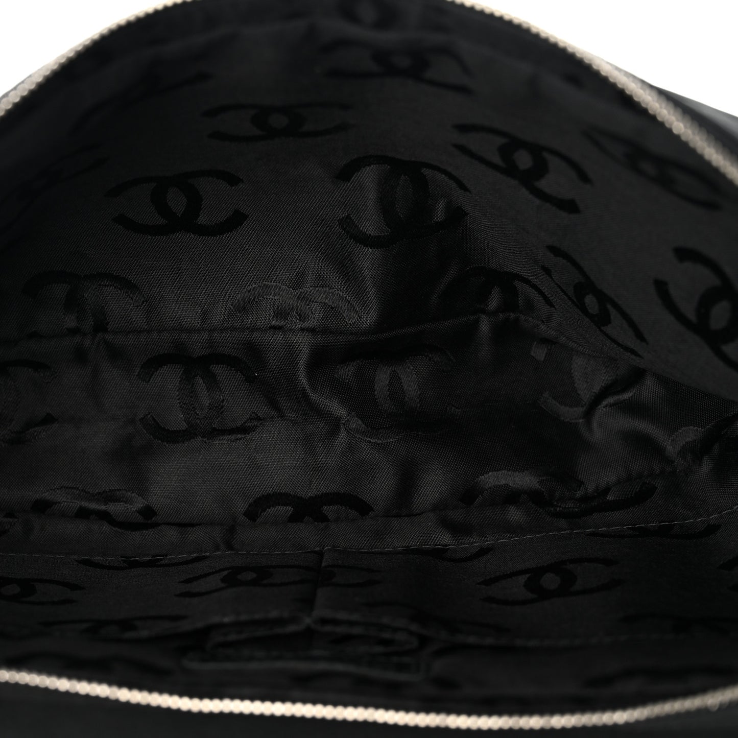 Nylon Square Quilted Flap Black