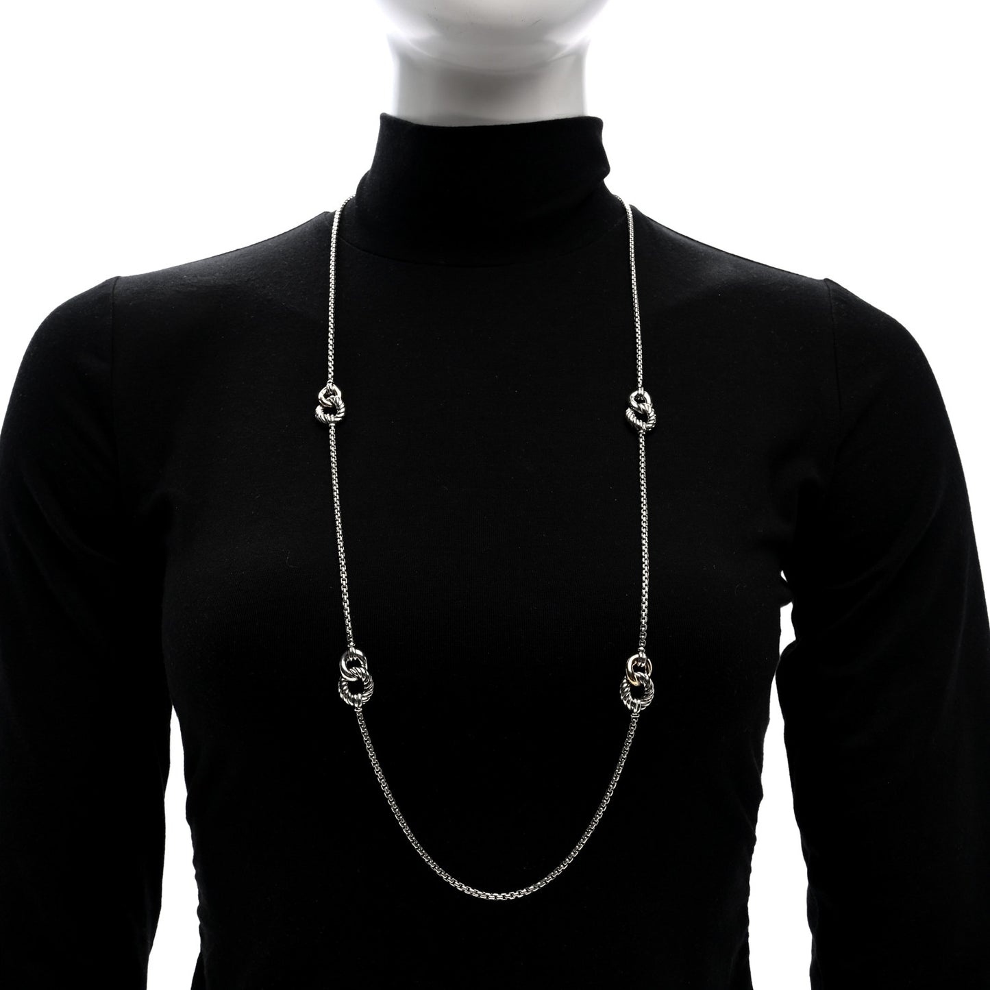 Sterling Silver 18K Yellow Gold Belmont Station Necklace