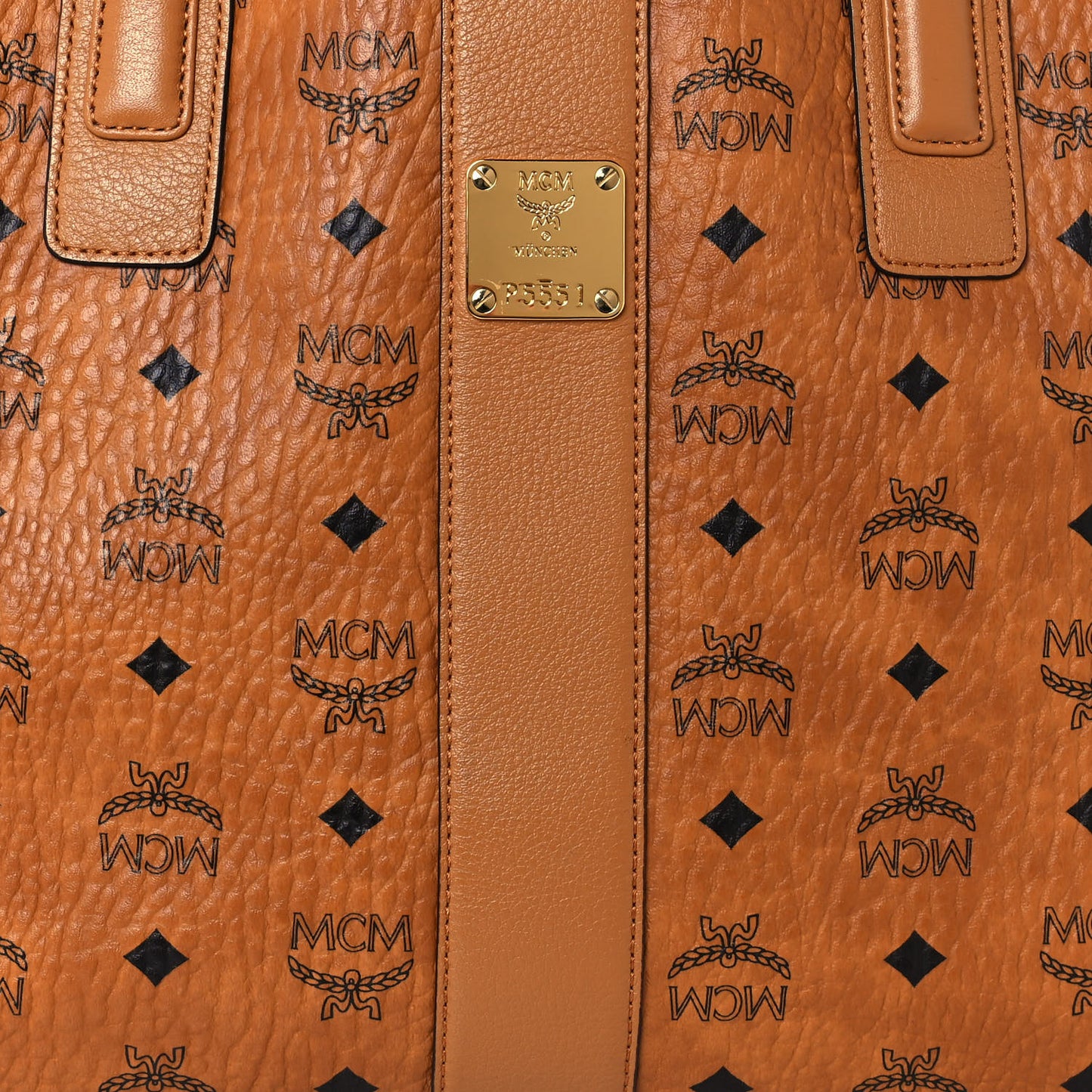 Visetos Medium Liz Reversible Shopper Tote Cognac