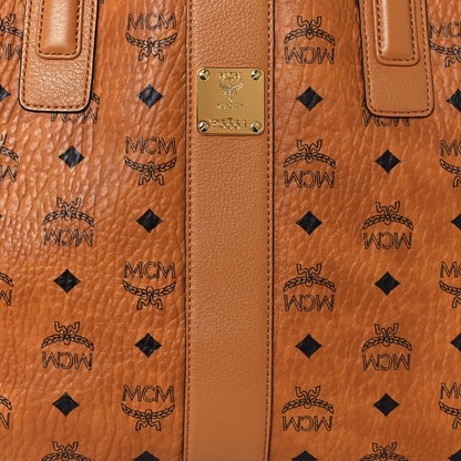 MCM Visetos Medium Liz Reversible Shopper Tote Cognac 7 of 20