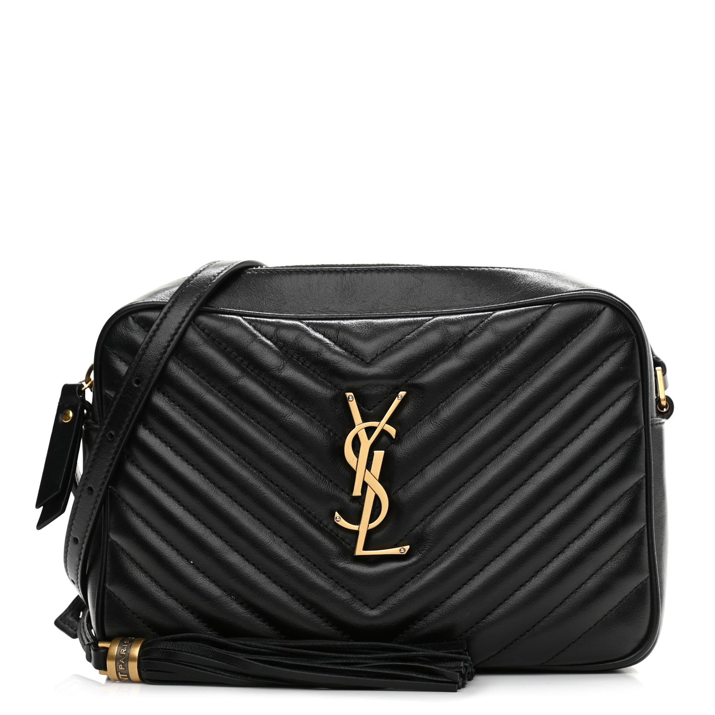 Calfskin Matelasse Monogram Lou Camera Bag Black