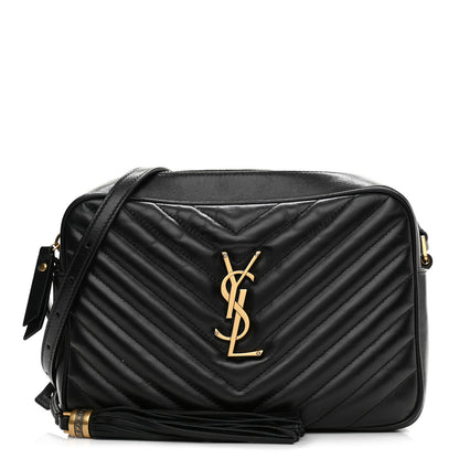 Saint Laurent Calfskin Matelasse Monogram Lou Camera Bag Black 1 of 14