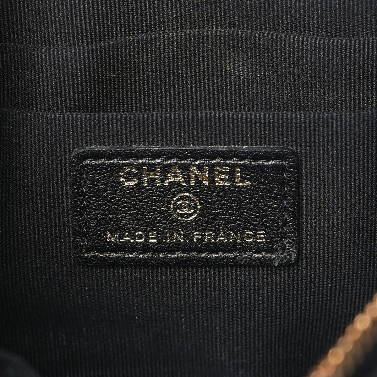 Chanel Lambskin Quilted Hollywood Charms Cosmetic Case Black 6 of 9