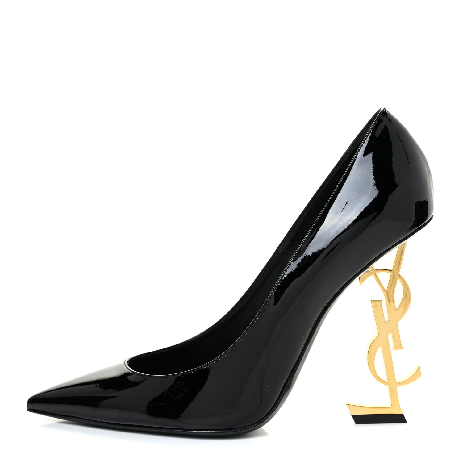 Saint Laurent Patent Opyum 110 Pumps 39 Black Gold 2 of 17