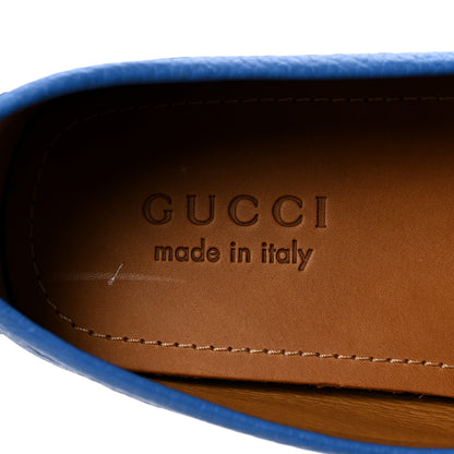Gucci Calfskin Web Mens Horsebit Driver Loafers 8 Blue 8 of 10