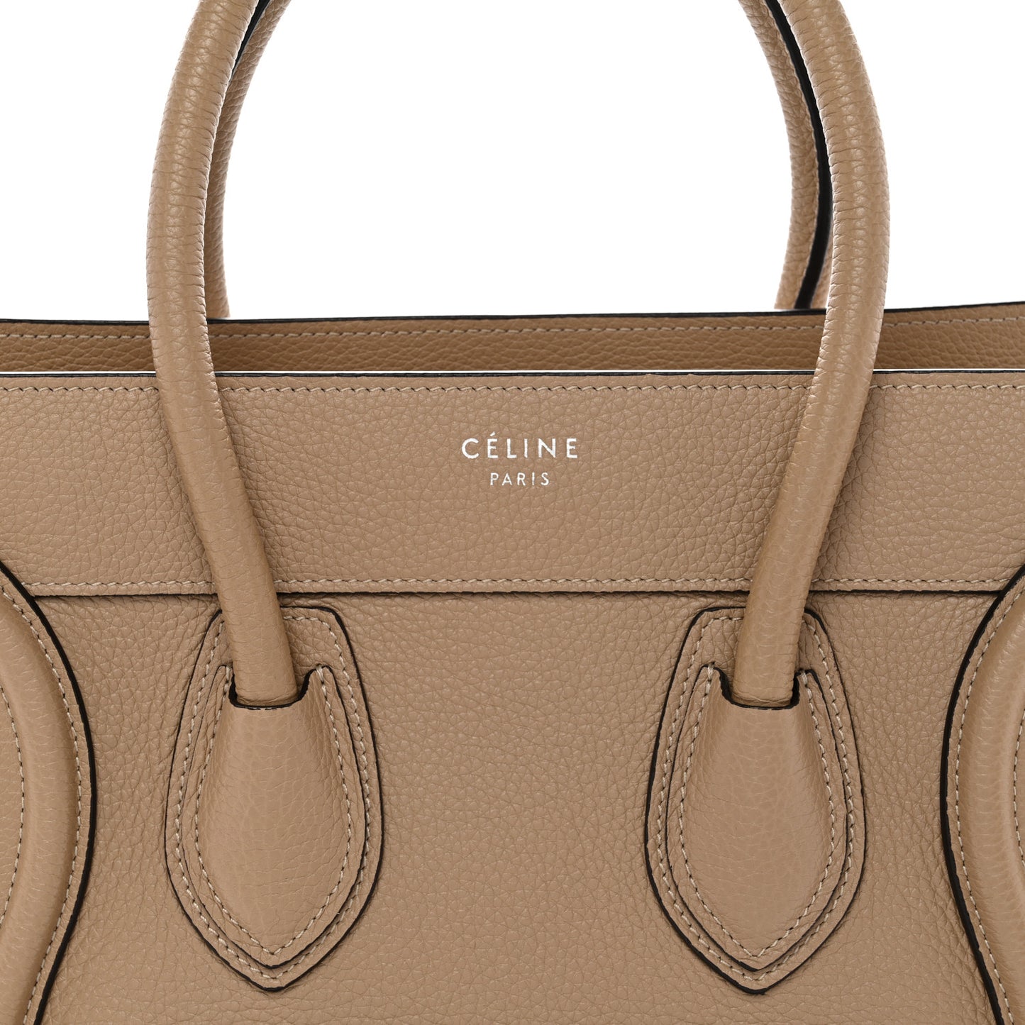 Drummed Calfskin Micro Luggage Dune