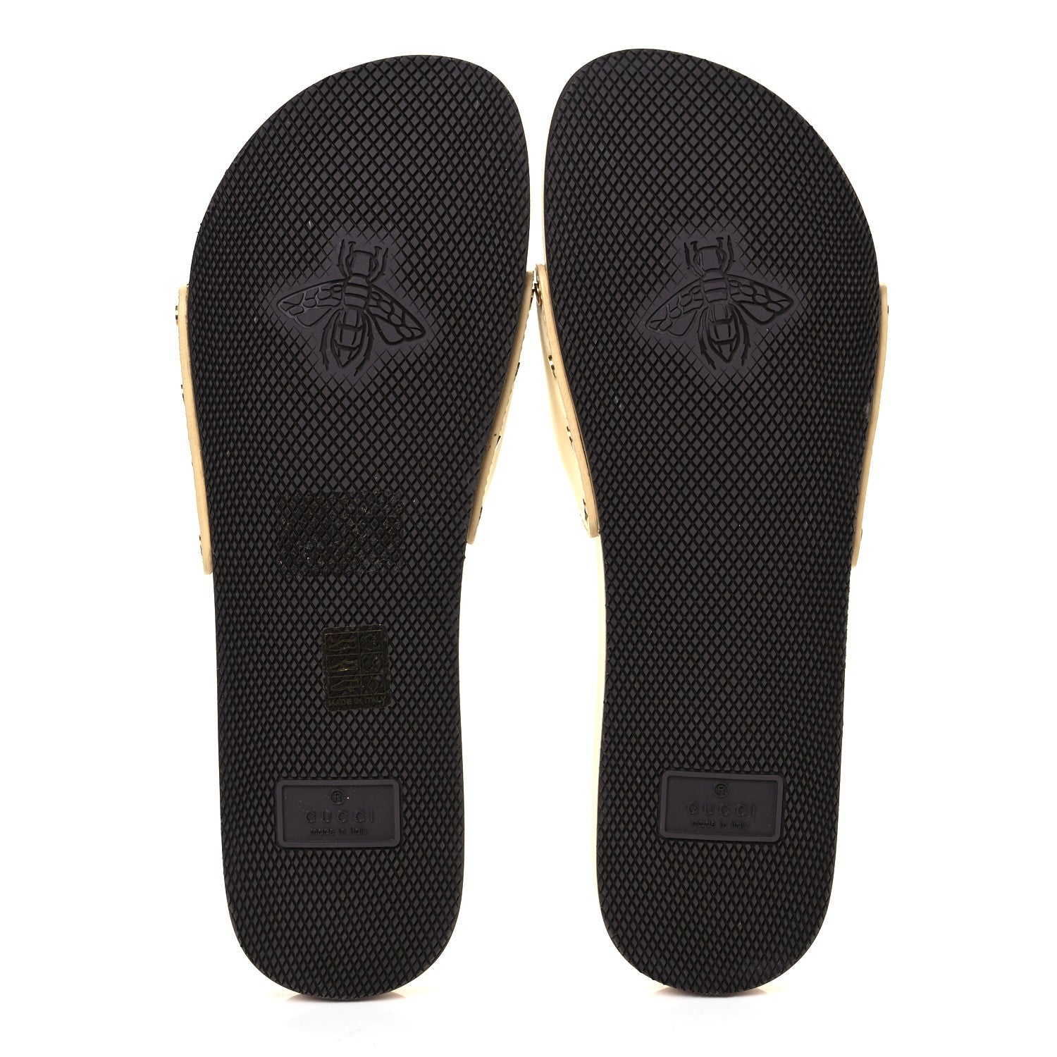 Gucci Calfskin Interlocking G Mens Slide Sandals 10 Burro 5 of 11
