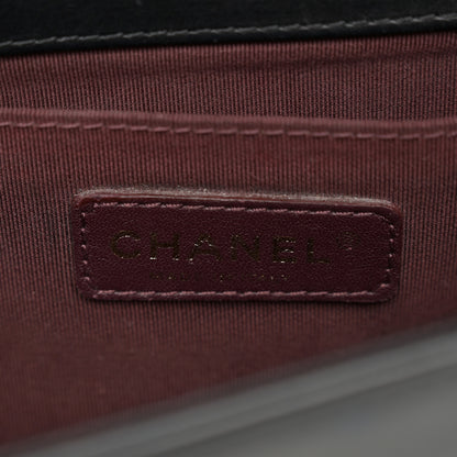 Chanel Caviar Suede Calfskin Chevron Medium Boy Flap Black 10 of 14