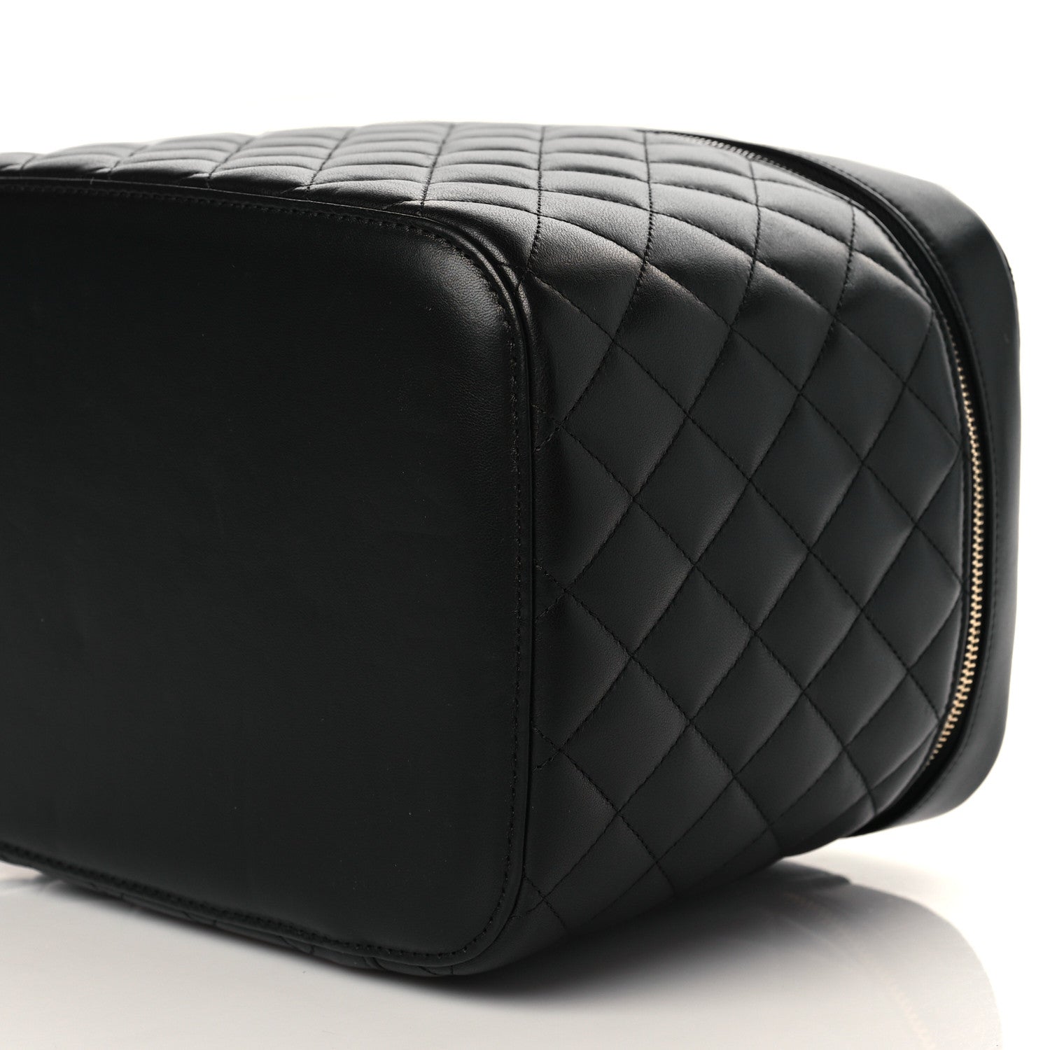 Chanel Lambskin Quilted Large Vanity Pouch Black 9 of 10