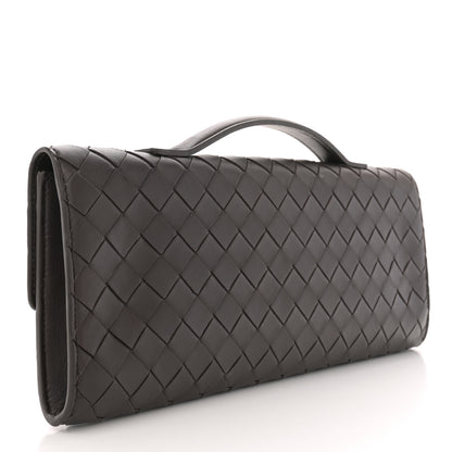 Bottega Veneta Nappa Intrecciato Long Andiamo Top Handle Clutch Fondant 3 of 13