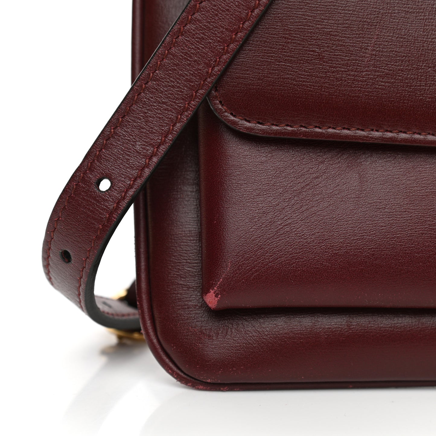 Vitello Palmellato Lux Small Arli Flap Shoulder Bag Vintage Bordeaux