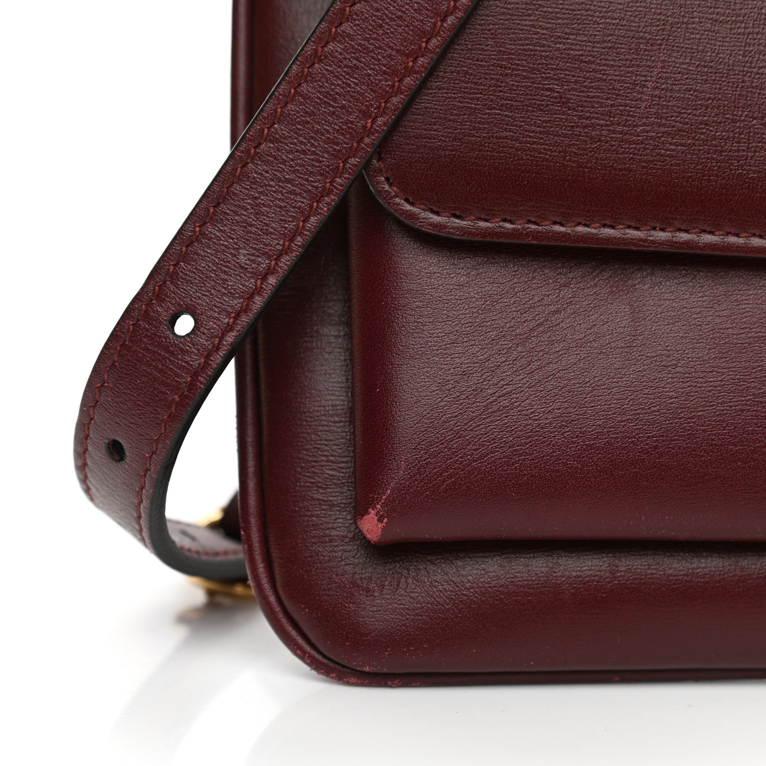 Gucci Vitello Palmellato Lux Small Arli Flap Shoulder Bag Vintage Bordeaux 12 of 12