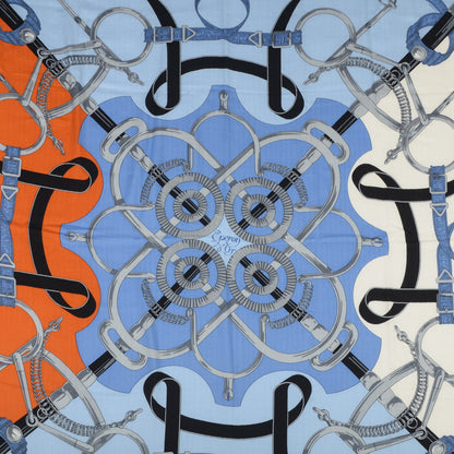 Hermes Cashmere Silk Eperon D'Or Shawl 140 1 of 6