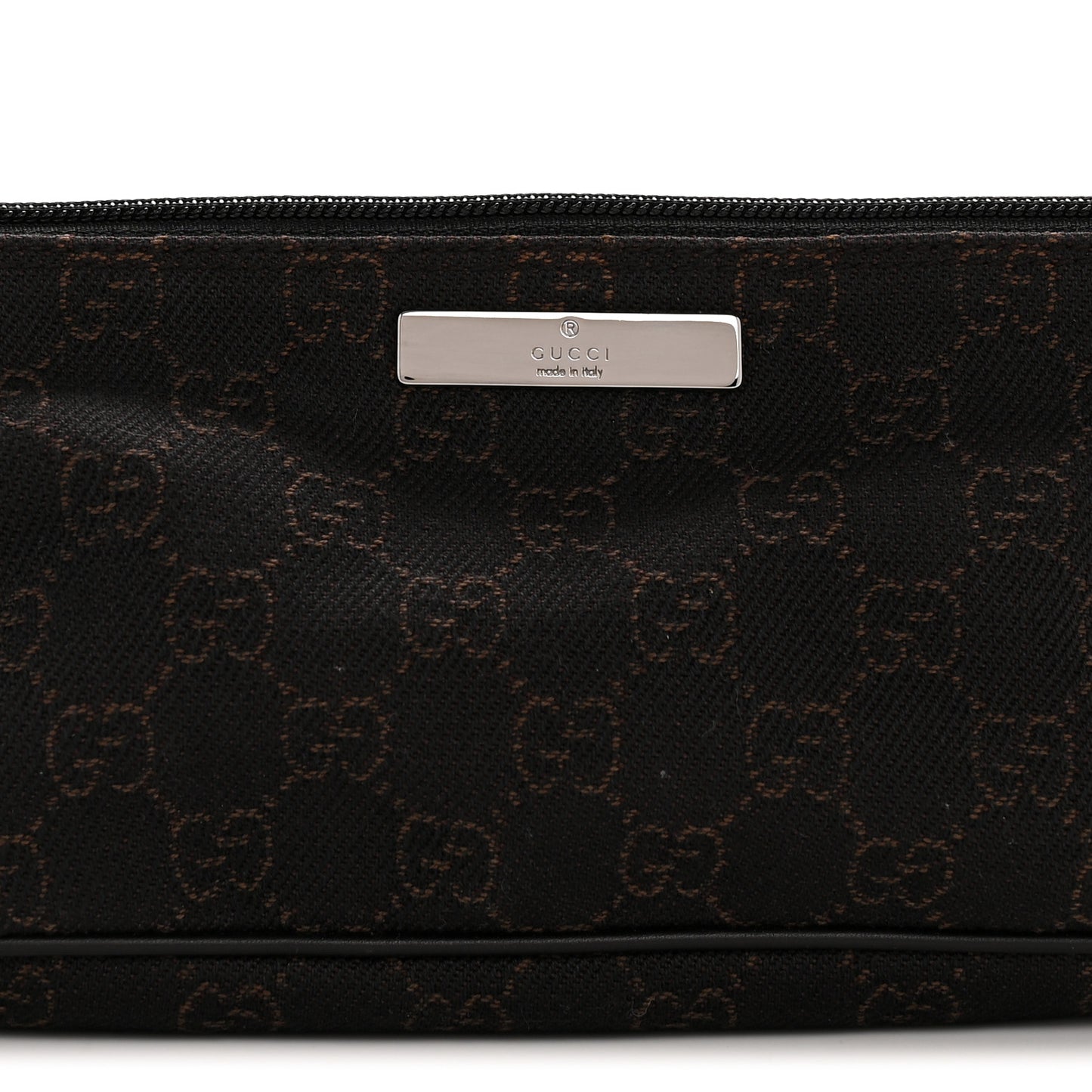 Denim Monogram Boat Pochette Dark Brown