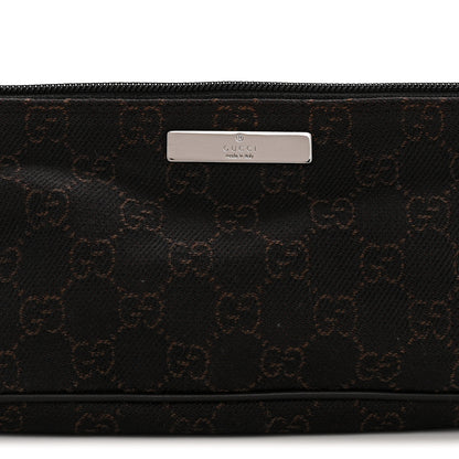 Gucci Denim Monogram Boat Pochette Dark Brown 8 of 13