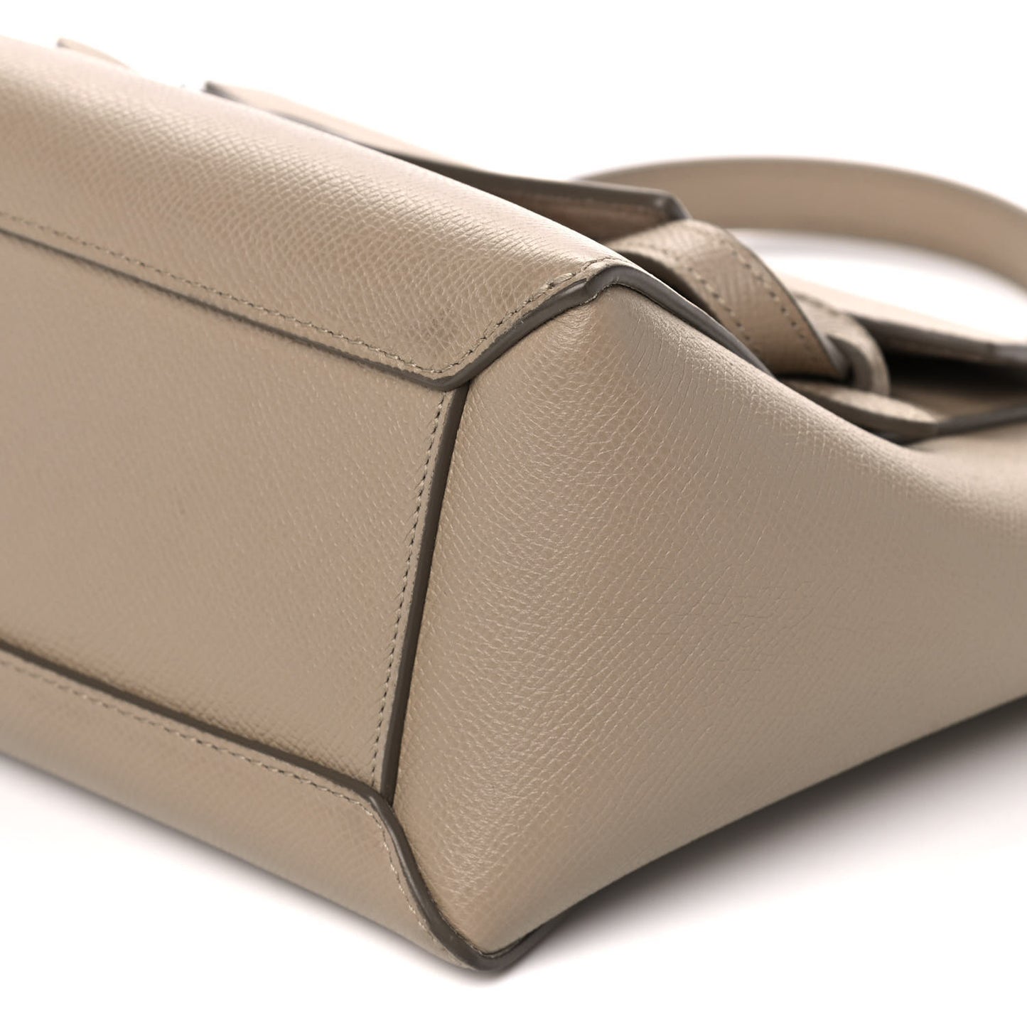 Grained Calfskin Nano Belt Bag Light Taupe