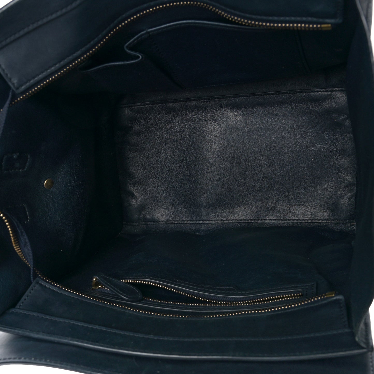 Smooth Calfskin Mini Luggage Navy Blue