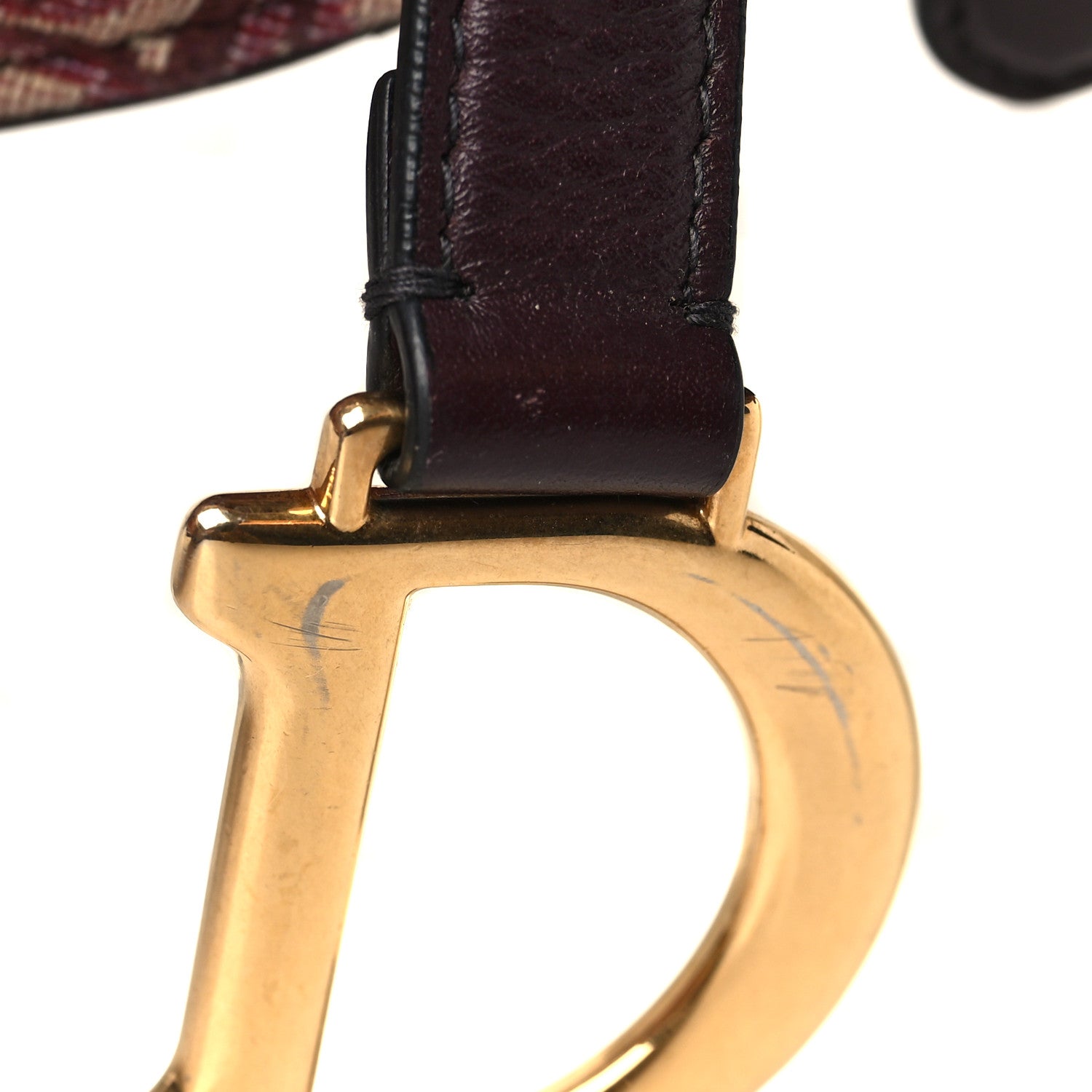 Christian Dior Oblique Saddle Pouch Bordeaux 9 of 9