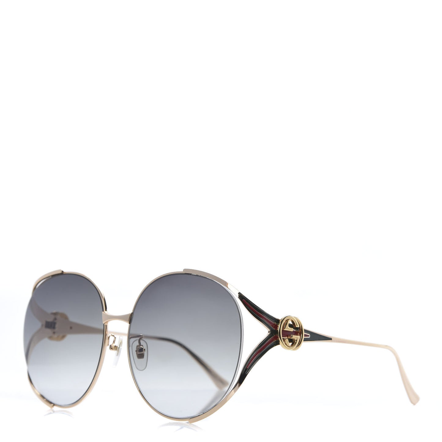 Metal Oversized Round Frame GG0225S Sunglasses Gold