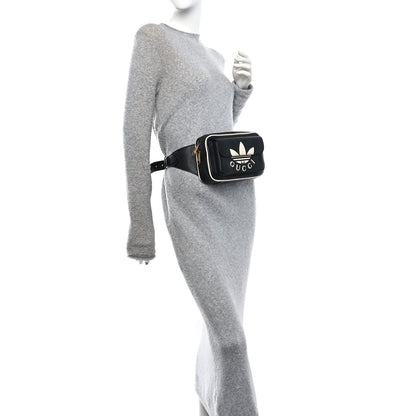 Gucci X ADIDAS Textured Dollar Calfskin Belt Bag Black 2 of 10