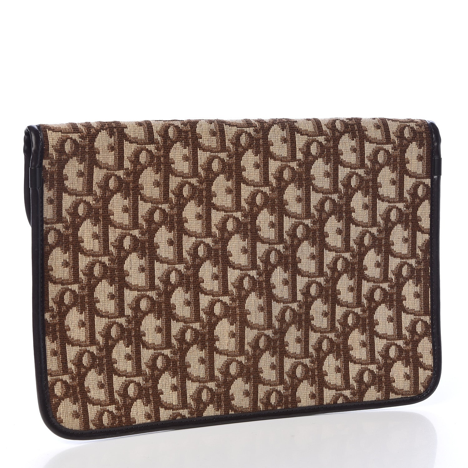 Christian Dior Monogram Envelope Flap Clutch Brown 3 of 8