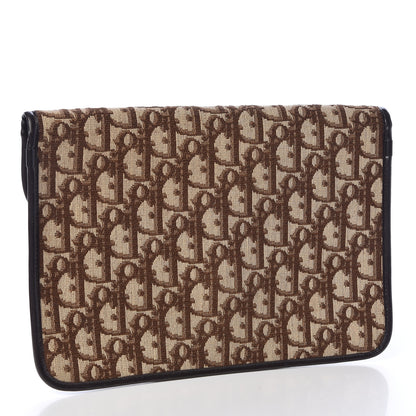 Christian Dior Monogram Envelope Flap Clutch Brown 3 of 8