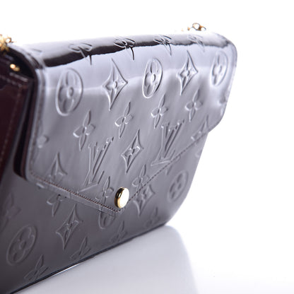 Louis Vuitton Vernis Pochette Felicie Chain Wallet Amarante 9 of 11