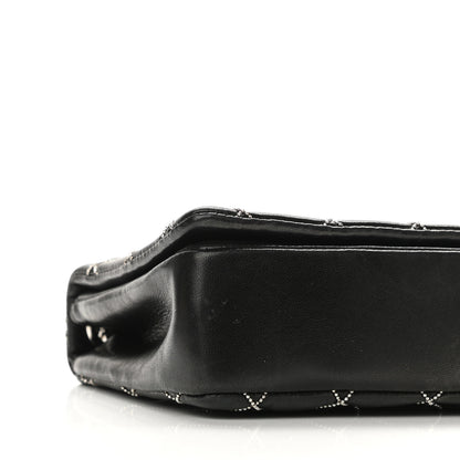 Chanel Lambskin Studded Medium Metal Beauty Flap Black 8 of 9