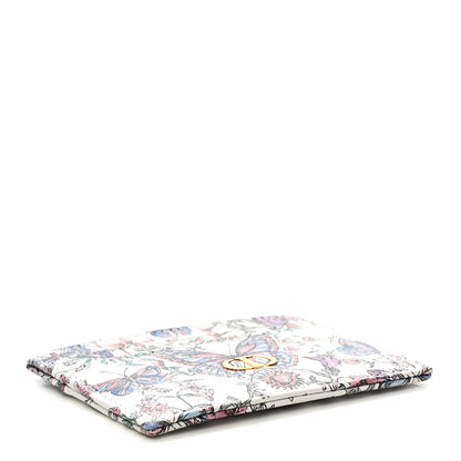 Christian Dior Calfskin Butterfly Printed Caro Five-Slot Card Holder White Multicolor 4 of 9