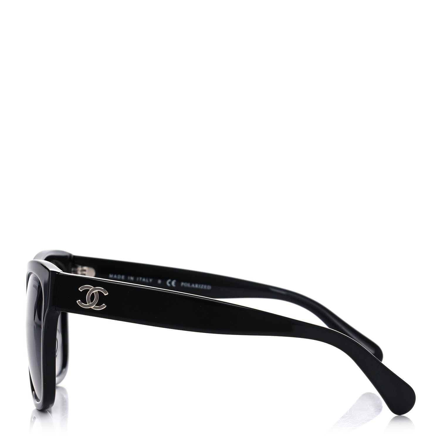 Chanel Acetate Polarized Square CC Sunglasses 5380 Black 3 of 8