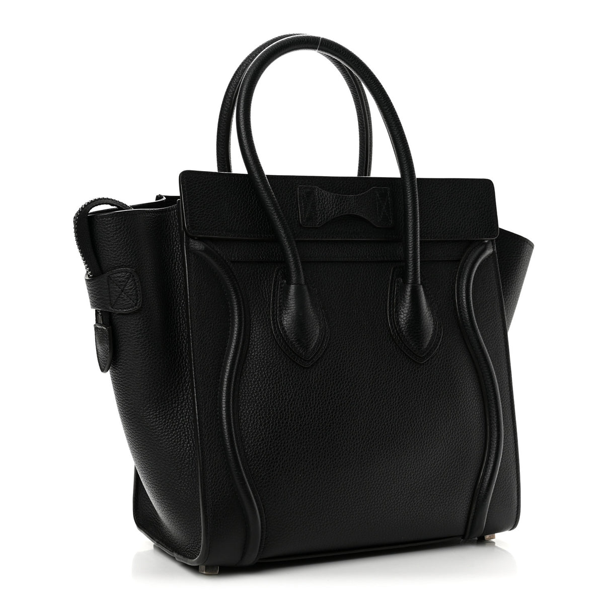 Celine Drummed Calfskin Micro Luggage Black 3 of 12
