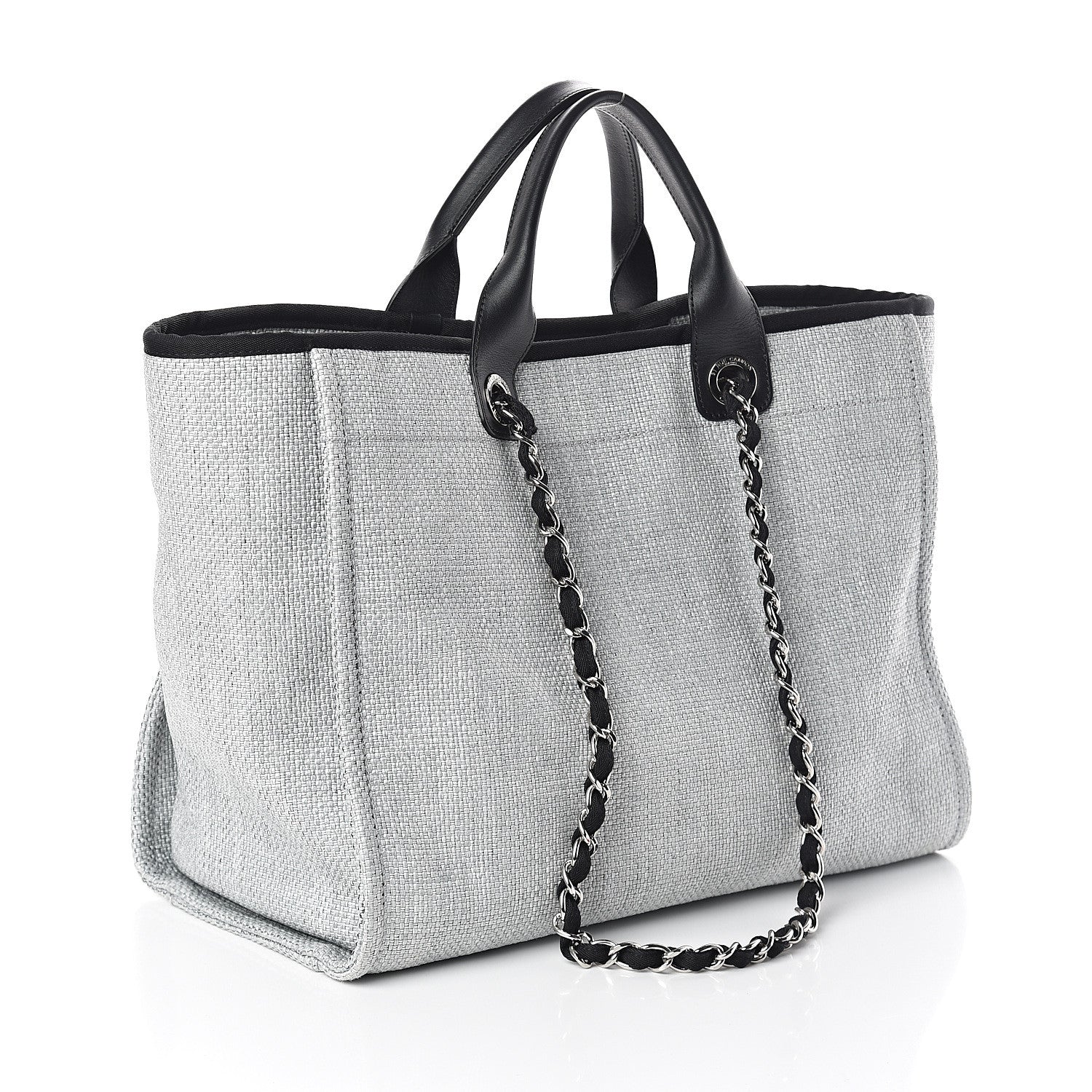 Chanel Canvas Medium Deauville Tote Grey 2 of 9