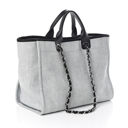 Chanel Canvas Medium Deauville Tote Grey 2 of 9