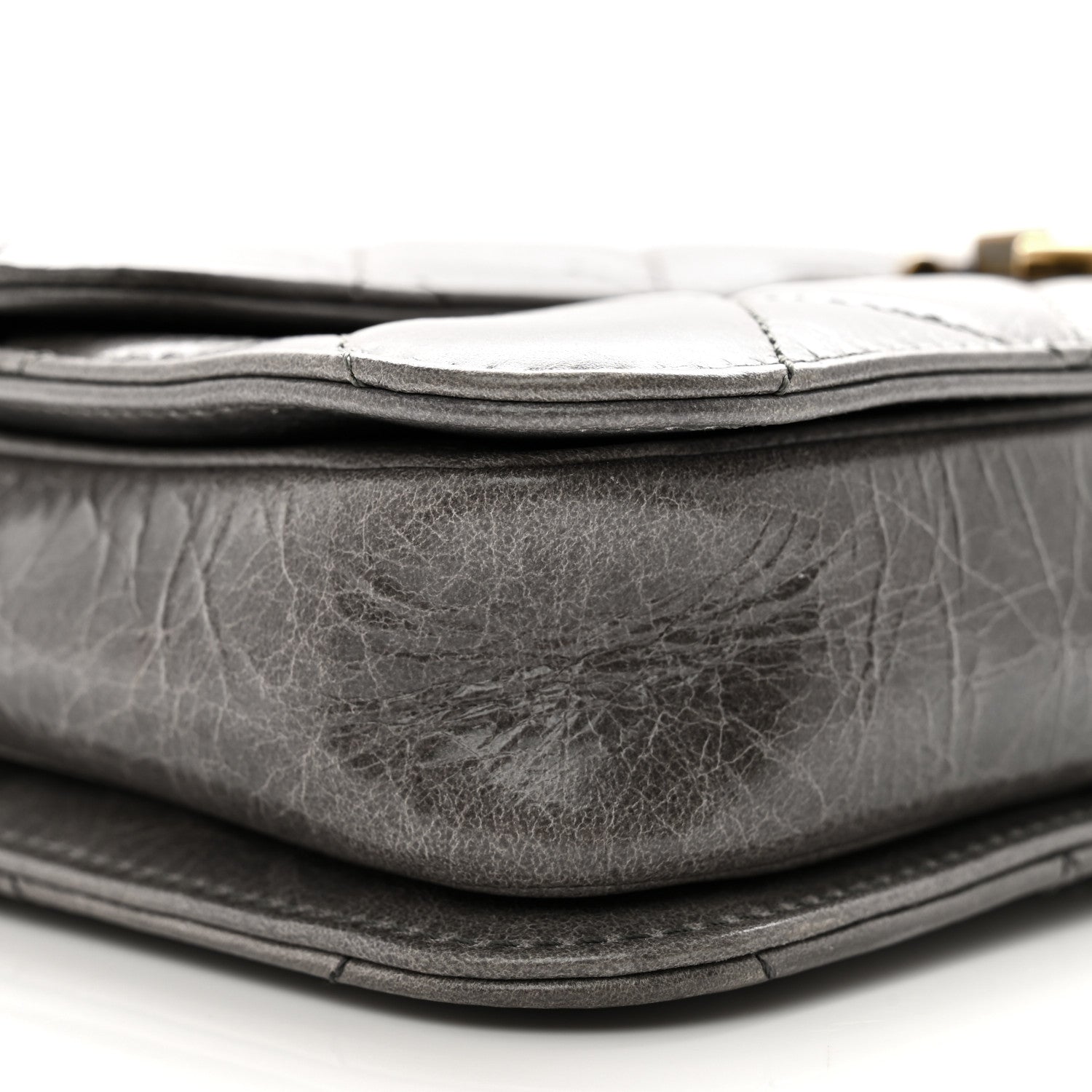 Chanel Glazed Calfskin Medium Perfect Edge Flap Grey 10 of 14