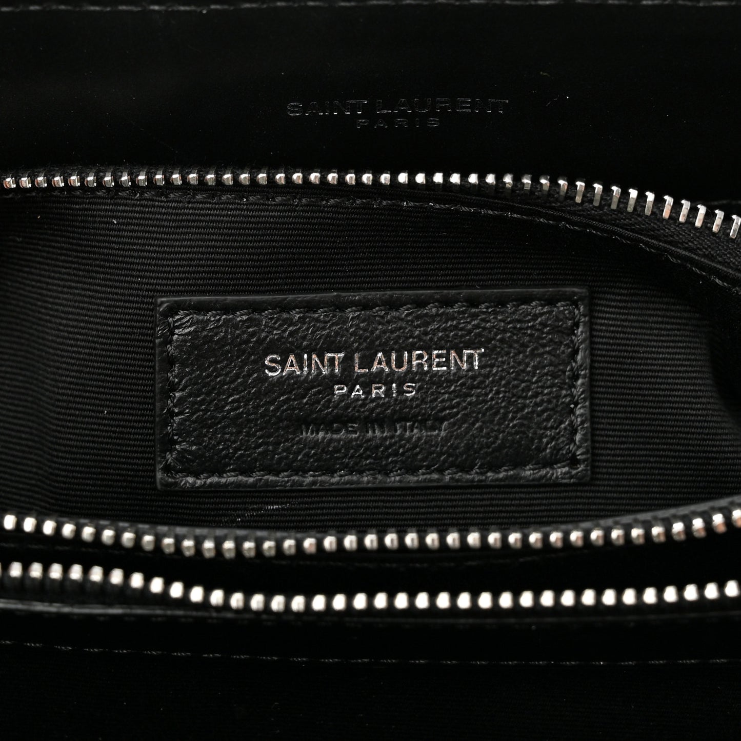 Calfskin Y Quilted Monogram Medium Loulou Chain Satchel Black