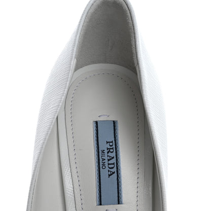 Prada Saffiano Vernice Pumps 37.5 White 7 of 9