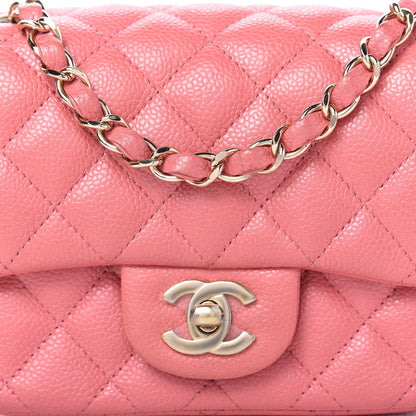 Chanel Caviar Quilted Mini Square Flap Pink 10 of 11