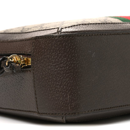 Gucci GG Supreme Monogram Web Small Ophidia Top Handle Shoulder Bag Brown 9 of 11
