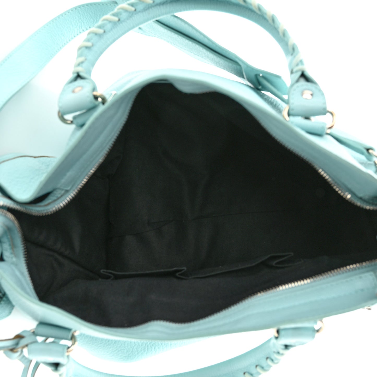 Chevre Silver Metallic Edge Hardware City Bleu Maldives