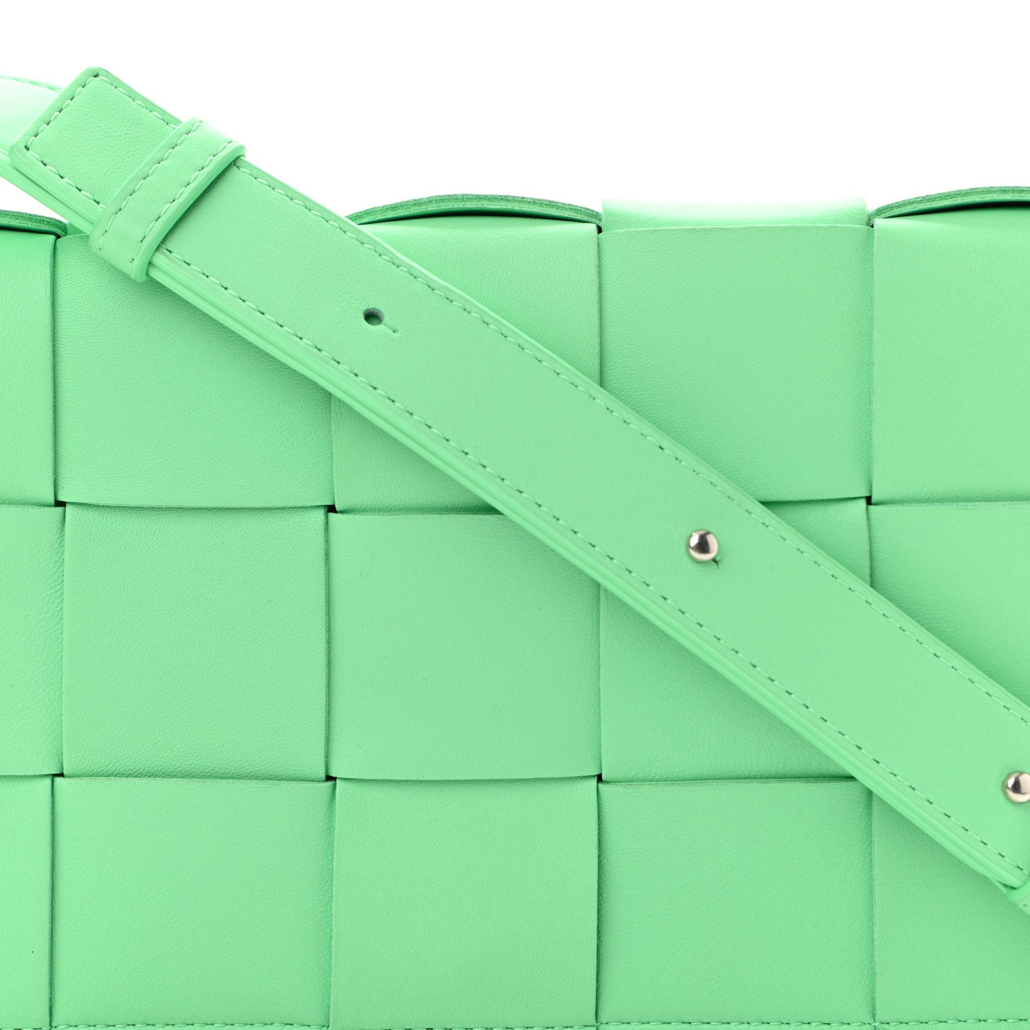 Bottega Veneta Lambskin Maxi Intrecciato Cassette Crossbody Bag Fountain 8 of 10