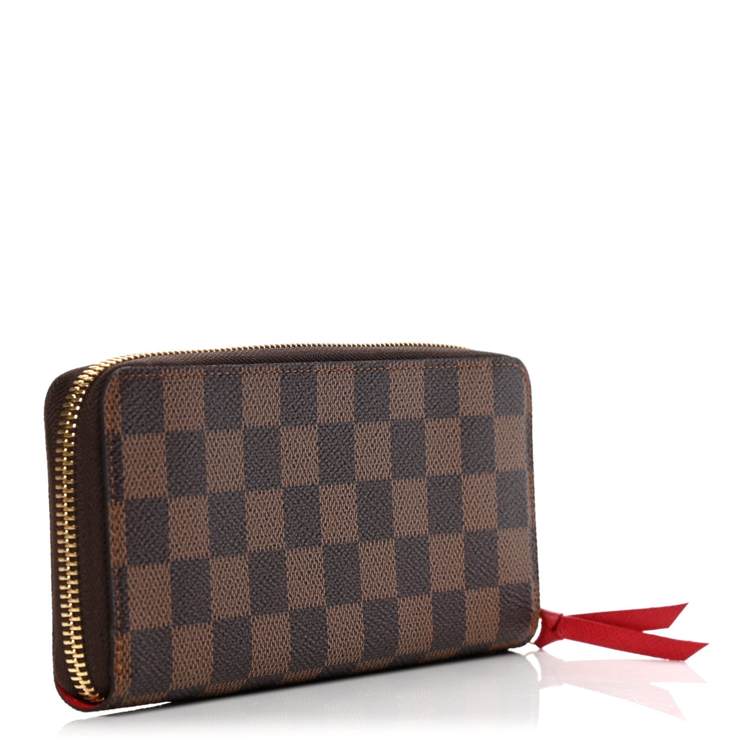 Louis Vuitton Damier Ebene Clemence Wallet Cherry 3 of 9
